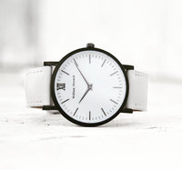 William Strouch Watch - CLASSIC WHITE + GREY STRAP
