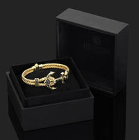 Bracelet - 18K YELLOW GOLD ANCHOR BANGLE