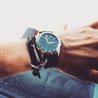 virginstoneBracelet - Anchor Bracelet Black / Silver