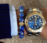Atolyestone Bracelet - 18K GOLD LION BLUE JASPER