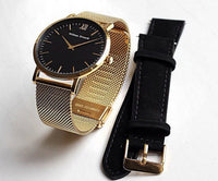 William Strouch Watch - CLASSIC GOLD + LEATHER STRAP