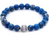 Atolyestone Bracelet - 18K WHITE GOLD LION BLUE JASPER