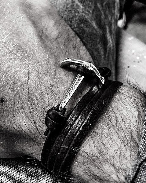 virginstone Bracelet - Anchor Bracelet Black / Silver