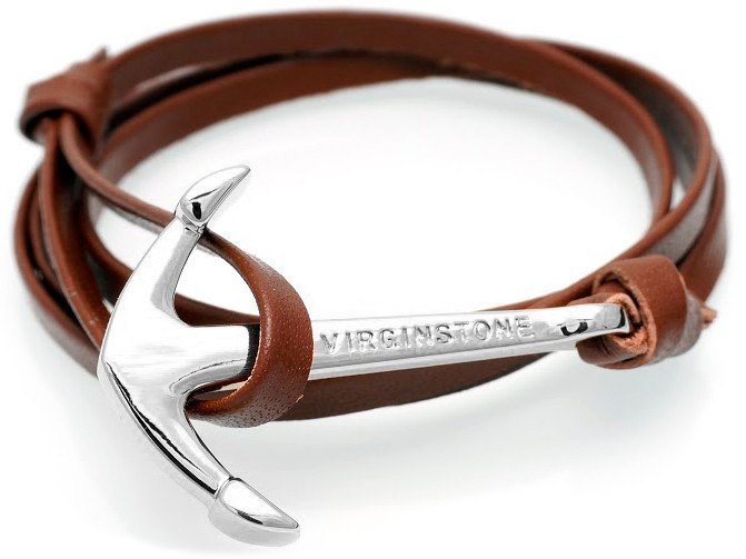 virginstone Bracelet - Anchor Bracelet Brown / Silver
